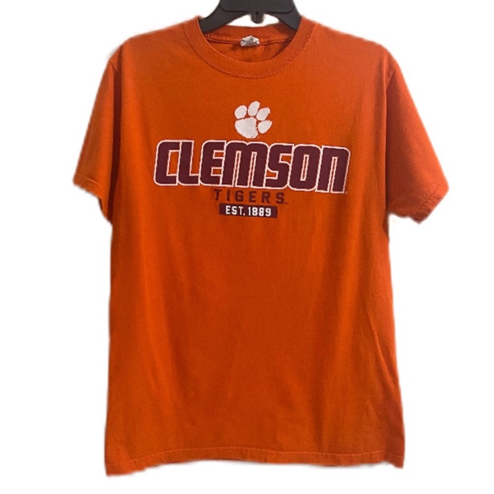 Clemson Tigers Orange Jerzees Shirt Size Medium